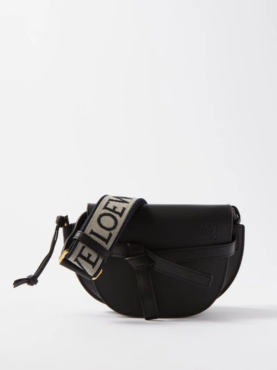 Loewe Gate Mini Anagram Shoulder Bag In Black