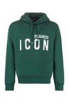 Dsquared2 Logo Cotton Hoodie In Green