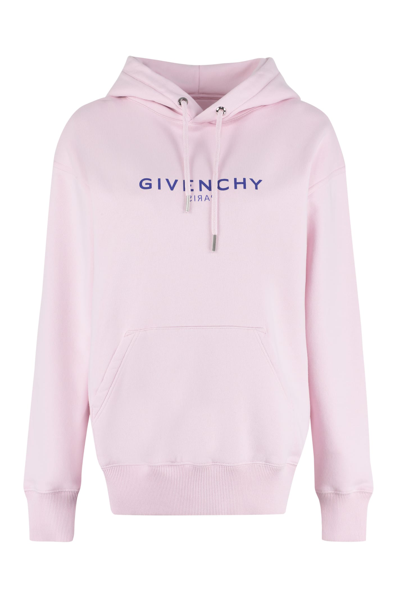 Givenchy Regular Fit Logo Hoodie In Pink