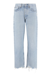 Agolde 90s Crop Loose- Straight Jeans In Denim