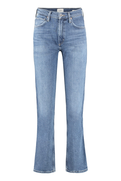 Citizens Of Humanity Daphne High-rise Straight-leg Jeans In Denim