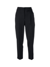Seventy High-waisted Cropped Tailored Trousers In Blue