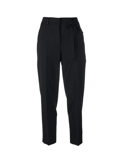 Seventy High-waisted Cropped Tailored Trousers In Blue