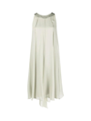 ANTONELLI SILK S/S LONG DRESS WITH PAILLETTS ON NECK
