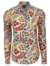ETRO COTTON SHIRT WITH FLORAL PAISLEY PRINT