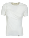 Alyx Ladies Twisted Short Sleeve Round Neck T-shirt In White