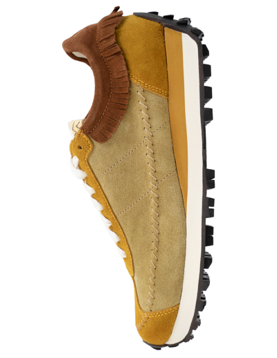 Visvim Yellow & Brown Walpi Runner Sneakers In Khaki