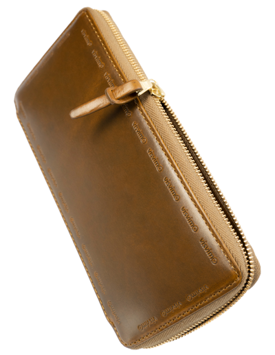 Visvim Leather Long Wallet In Brown