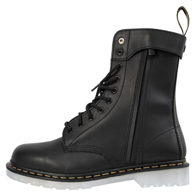 Yohji Yamamoto Logo Pull-tab Leather Boots In Black