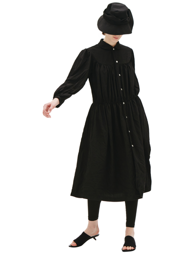 Comme Des Garcons Cdg Black Polyester Midi Dress