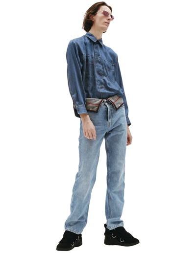 Diesel Straight Jeans With Cotton Waist In Blue