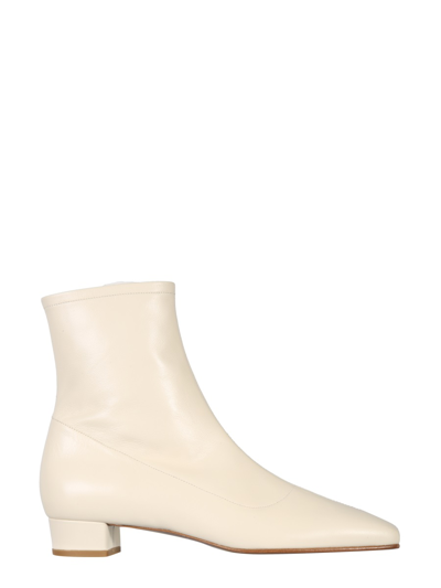 By Far Este 30mm Square-toe Ankle Boots In White