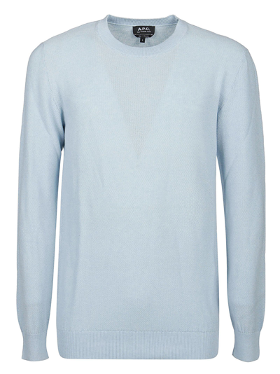 Apc . Mens Light Blue Other Materials Sweater In Green
