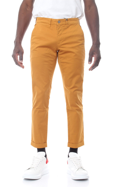 Jeckerson Men's Yellow Cotton Trousers