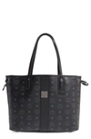 Mcm Medium Liz Reversible Shopper - Black In Black
