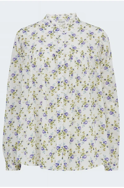 LOLLY'S LAUNDRY CARA SHIRT IN WHITE FLORAL 