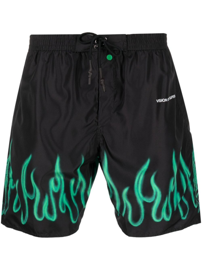 Vision Of Super Mens Black Polyester Trunks