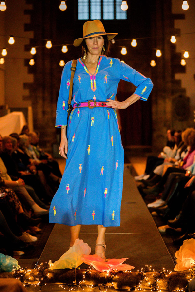 Nimo With Love Sapphire Long Kaftan In Africa Blue