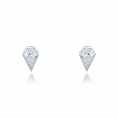 V Jewellery Sadie Stud Earrings In Silver In Neutral,silver
