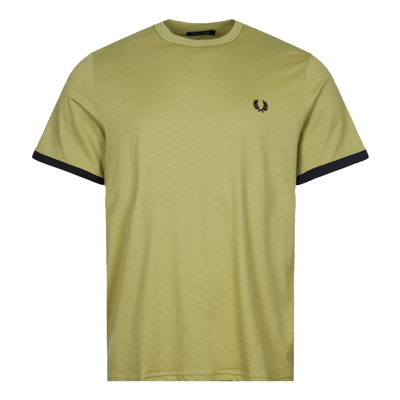 Fred Perry Ringer T-shirt In Green