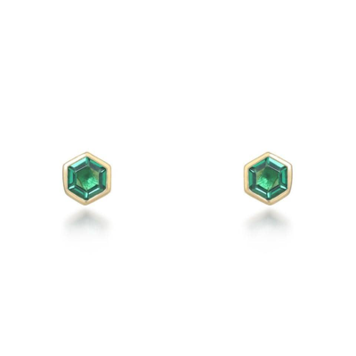 V Jewellery Tia Stud Earrings In Green