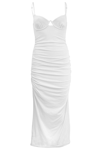 Jonathan Simkhai Iris Stretch Midi Dress In White