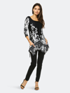 White Mark Women's Yanette Tunic In Black