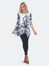 White Mark Plus Yanette Tunic Top In White