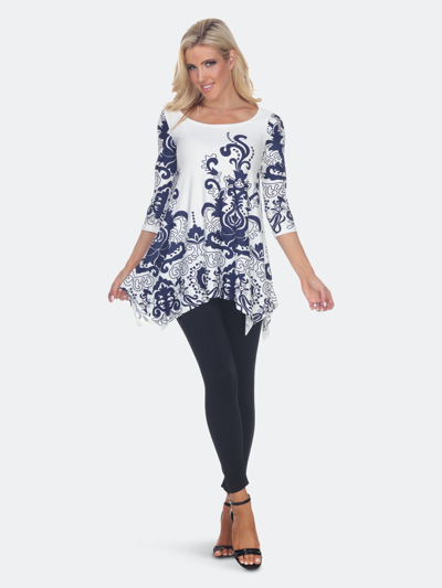 White Mark Plus Yanette Tunic Top In White