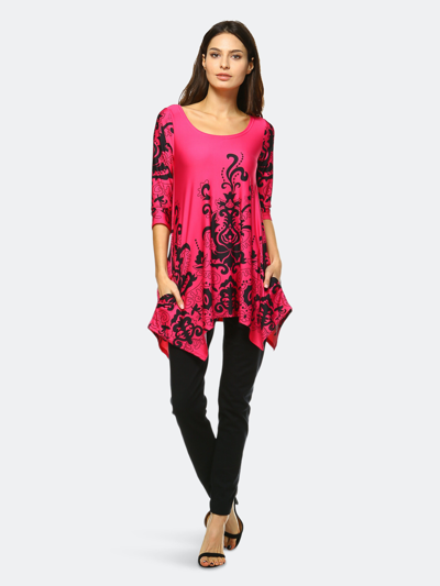 White Mark Maternity Ganette Tunic In Pink