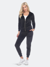 White Mark 2 Piece Velour Tracksuit Set In Black