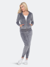 White Mark 2 Piece Velour Tracksuit Set In Grey