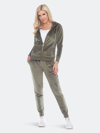 White Mark 2 Piece Velour Tracksuit Set In Green