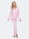 White Mark Women's Plus Size Pajama Set, 2 Piece In Pink