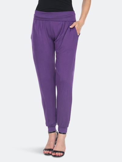 White Mark Women's Harem Pants In Purple