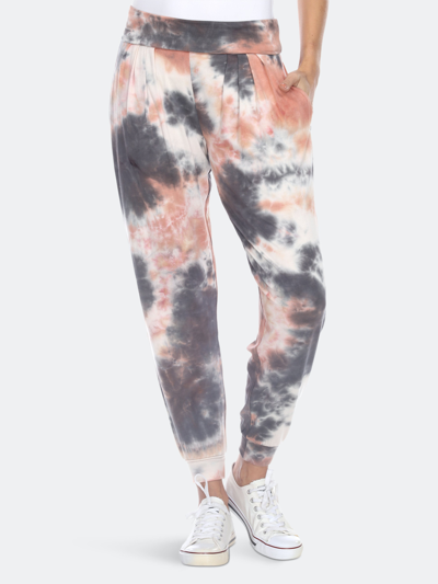 White Mark Plus Size Tie Dye Harem Pants In Pink