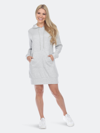 White Mark Women's Hoodie Sweatshirt Dress In Grey