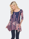 White Mark Women's Rella Tunic In Navy