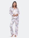 White Mark Plus Size Long Sleeve Floral Pajama Set, 2-piece In Multi