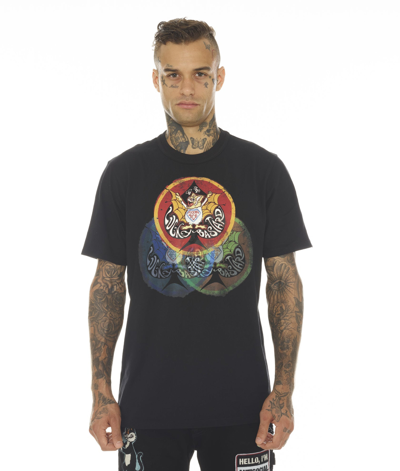 Cult Of Individuality T-shirt Short Sleeve Crew Neck Tee "lucky Bastard Ace" In Black