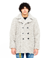Cult Of Individuality Shag Sherpa Peacoat In Grey