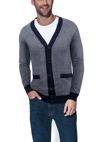 X-ray X Ray Casual Herringbone Cardigan Sweater In White