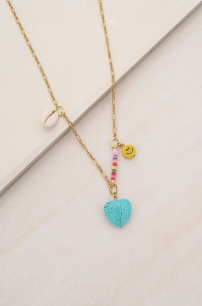Ettika 18k Gold Plated Chain Necklace With Beads In Gold-tone