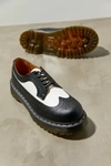 Dr. Martens' 3989 Bex Smooth Leather Brogue Shoes In Black + White
