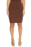 Naked Wardrobe Hourglass Miniskirt In Chocolate