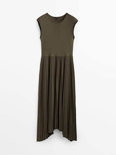 massimo dutti pleated dress Massimo Dutti (Zara Group) Pleated Dress Polka Dot Print ASO LETIZIA US2  EU34