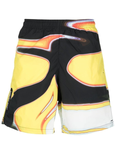 Ambush Wksp Abstract-print Swimming Shorts In Giallo