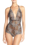 Free People Intimately Fp Too Cute To Handle Bodysuit In Charcoal Combo