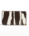 Christian Louboutin Loubila Animal-print Pouch Crossbody Bag In Dark Brown/dark B