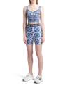 Dolce & Gabbana Logo-band Tile-print Lycra Biker Shorts In Multiprt